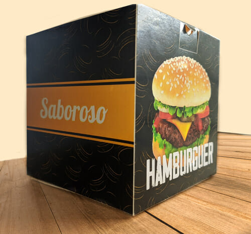 Embalagem caixa para Hamburguer Delivery Personalizada