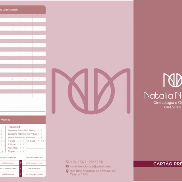 Cartão Pré-Natal Personalizado – Impressão Digital – 25und. 50und- MOD. 100