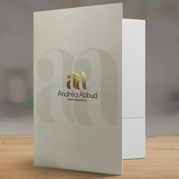 Pasta com Hot Stamping, Laminação fosca e Alto Relevo  MOD.007