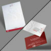 Kit Papelaria 001 - Receituário e Cartão de visita- nas cores vermelho e branco