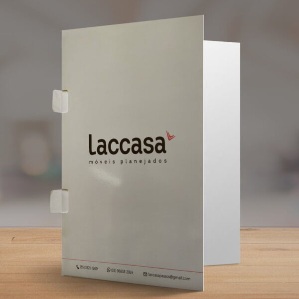 Pasta Personalizada com verniz total  UV e orelha – mod 127A