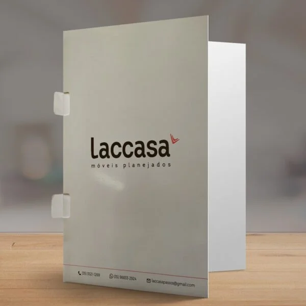 Pasta Personalizada com verniz total  UV e orelha – mod 127A