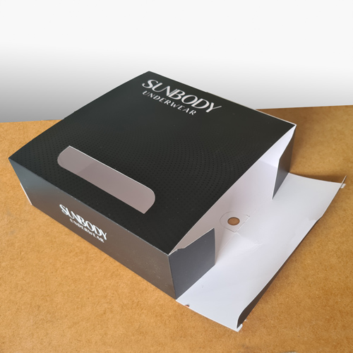 Caixa Retangular Personalizada  com Visor Para cuecas | Calcinha | Roupas íntimas | Meias