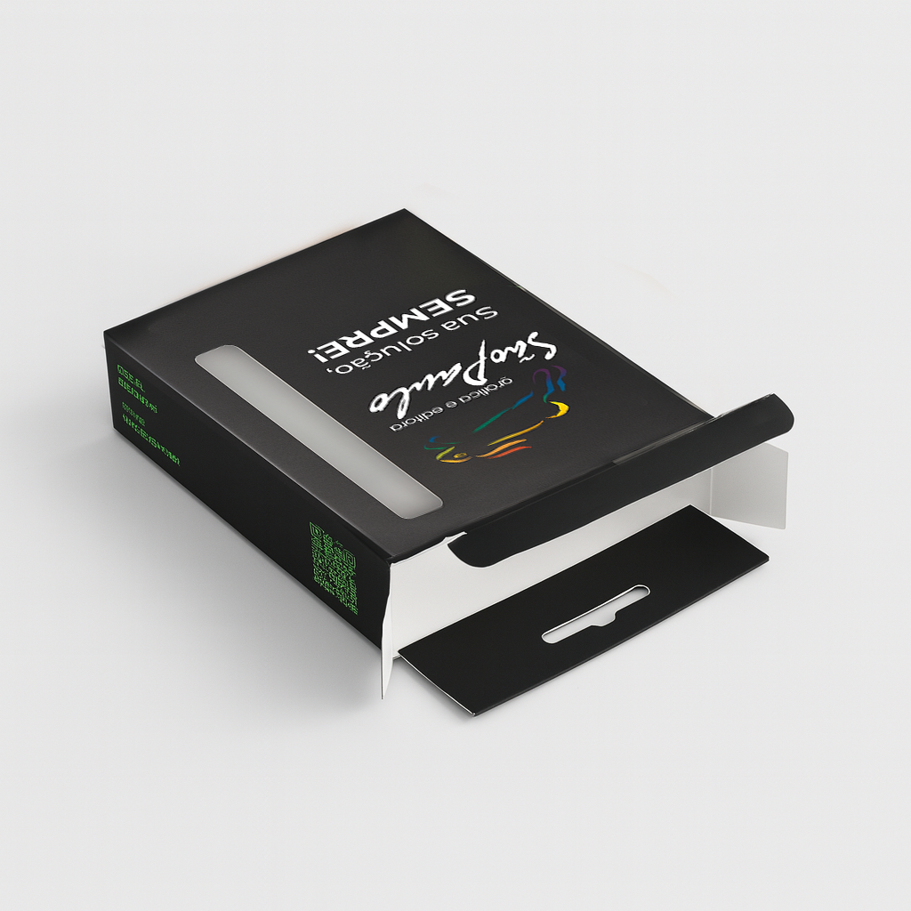 Caixa Retangular para Cueca | Calcinha | Roupa Íntima Personalizada a com Visor e Encaixe para Gôndola - Mod. 52 - Imagem 2