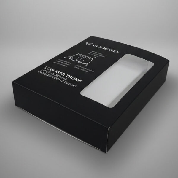 Caixa Retangular para Cueca | Calcinha | Roupa Íntima  Personalizada a com Visor e Encaixe para Gôndola – Mod. 52