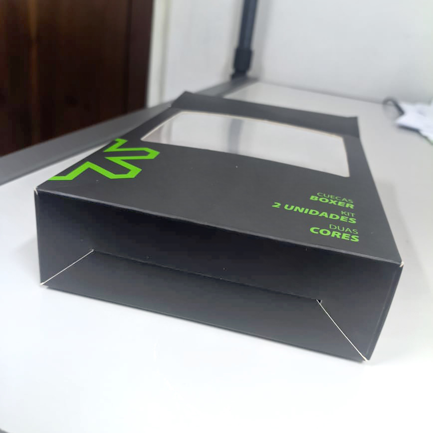 Caixa Retangular para Cueca | Calcinha | Roupa Íntima Personalizada a com Visor e Encaixe para Gôndola - Mod. 52 - Imagem 3