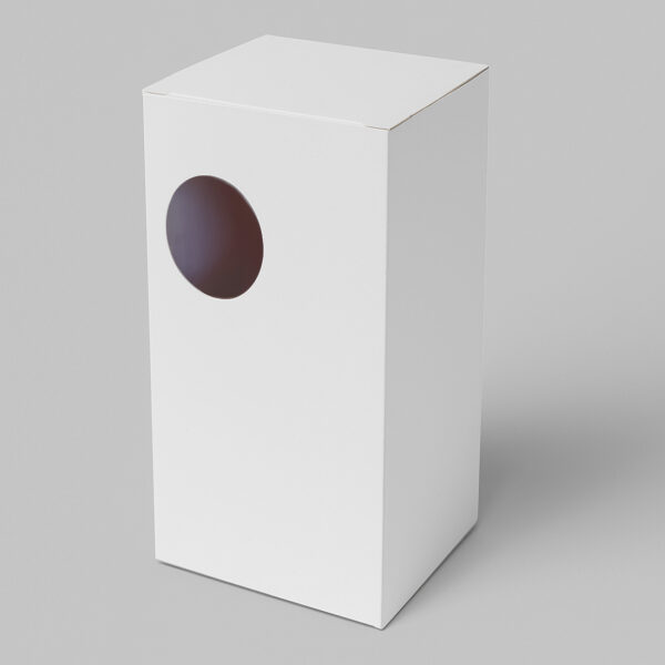 Caixa com Visor Redondo Personalizada 6x6x10cm