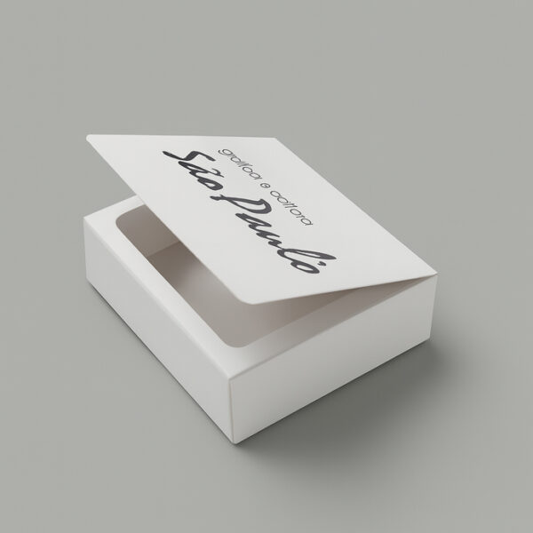 Caixa com tampa e janela Personalizada | 7 x 6 x 2,5 |