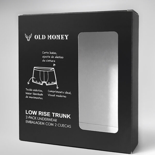 Caixa Retangular para Cueca | Calcinha | Roupa Íntima  Personalizada a com Visor e Encaixe para Gôndola – Mod. 52