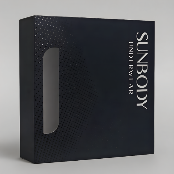 Caixa para cuecas personalizada p/ 3unid. com Verniz UV